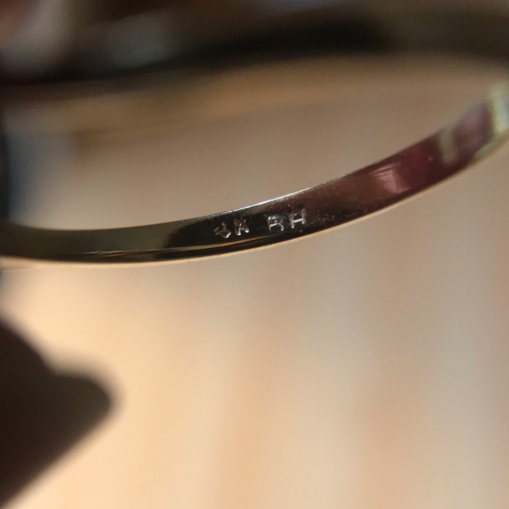 Antique 14K Sapphire Diamond Solid Gold Ring - Picture 9 of 15